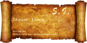 Steier Ilona névjegykártya